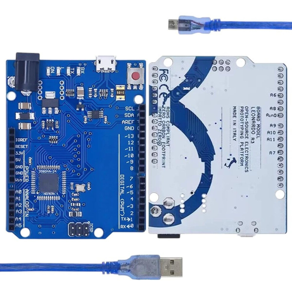 R3 Microcontroller Atmega32u4 Development Board With Usb Cable Compatible For Diy Starter Kit 820064773029