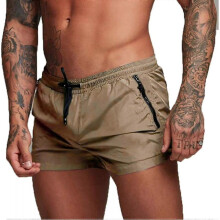 (2xl, Khaki) Mens Swimming Shorts, Boxer Swimming Trunks, Water Sports Shorts, Quick-drying