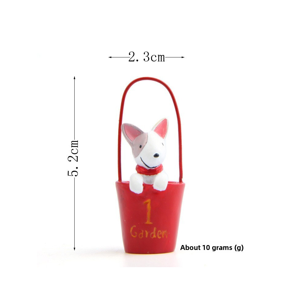 (Size 1) Resin Letter Dog Plant Pot Figurine Decor For Indoor Gardening Giving Gift And-image-OPC-PHXV889-NEW