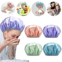 4pcs Shower Cap Women Double Waterproof Layers Shower Hat Hair Protection Eva Shower Caps