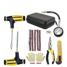 (4pcs set) Car Tire Repair Kit Blow Plug Tool Tire Puncture Emergency Tire Strip Mixing Glue Repair Tool