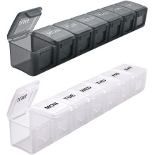 2pcs Weekly Pill Organizer Daily Pill Keep Separately