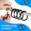 24 Packs Plastic Shower Curtain Rings Hooks for Bathroom Shower Window Rod 4