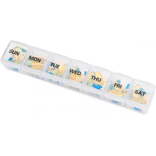 2pcs Weekly Pill Organizer Daily Pill Keep Separately 2