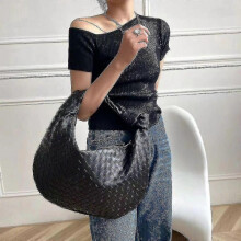 (24x3x14cm, large black) Fashion Bag, Luxury Leather Shoulder Bag