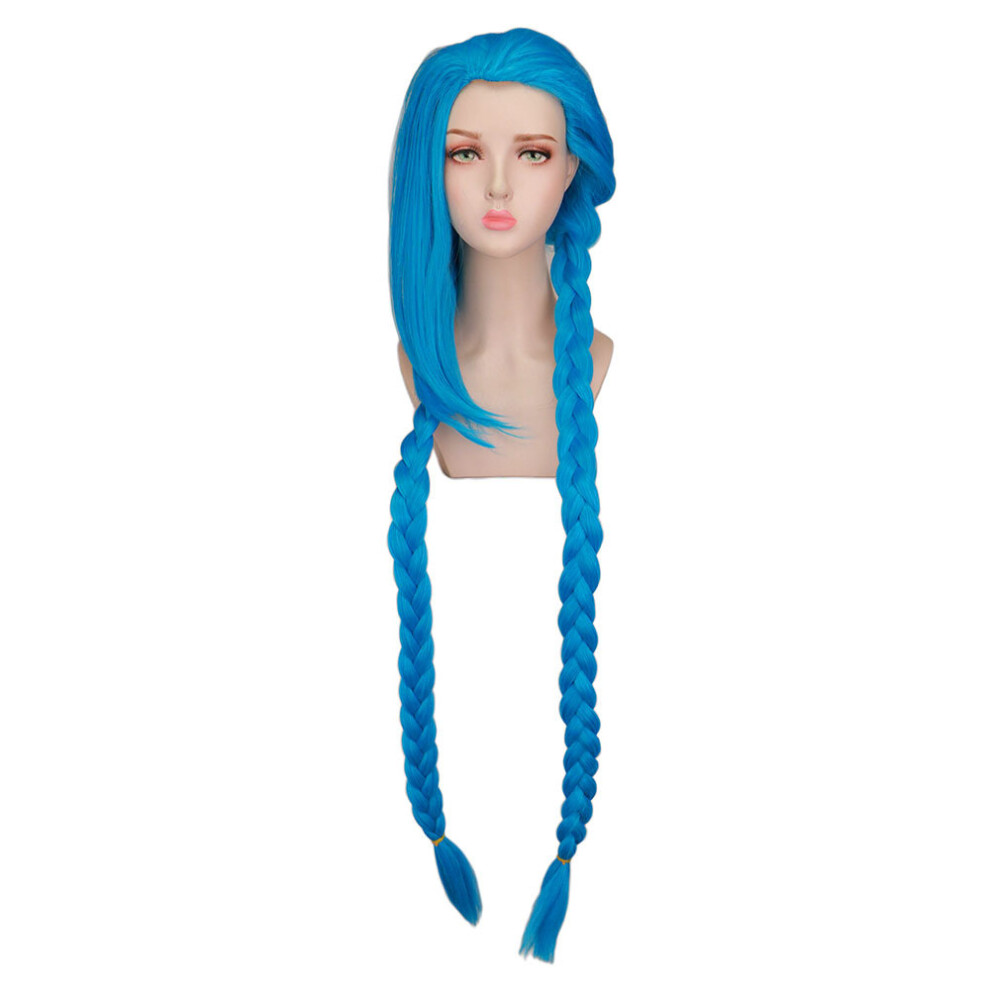Legends League Of Jinx Long Braid Hair Wig For Cosplay And Costume Parties