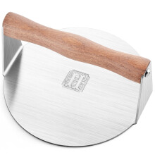 Stainless Steel Burger PressEngraved Letter Gift idea,6 inch Round Burger Smasher