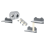 PawHut PawHut 4PCs Wall Mounted Cat Furniture Set with Steps Scratching Post, Grey 9