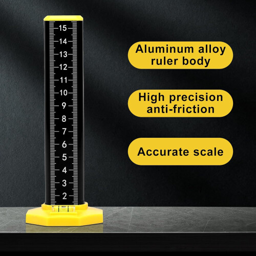 2Pcs Equal Height Ruler Aluminum Alloy Woodworking Equal Height Ruler High Precision(black) 1