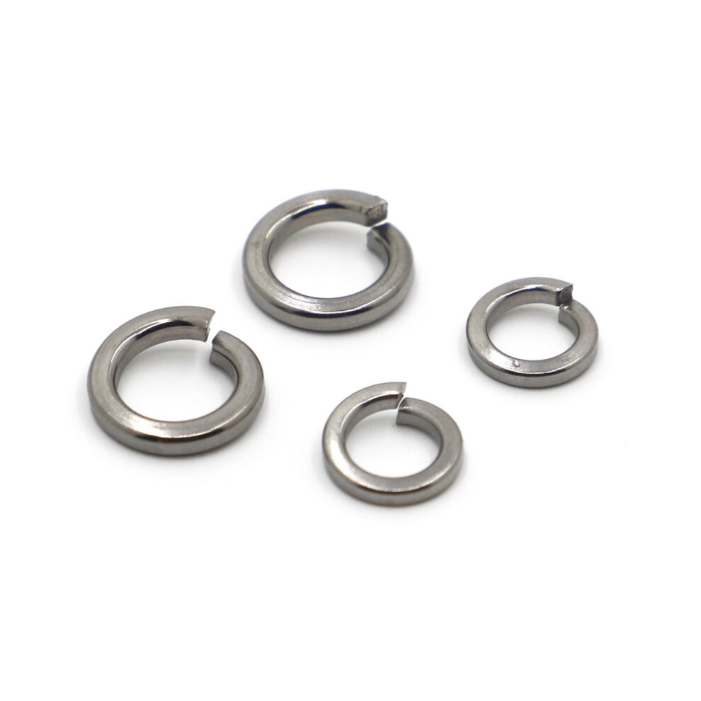 M2 - M24 304 Stainless Steel White Zinc Black Zinc Carbon Steel Spring Split Lock Washer Elastic Gasket Gb93(304 Stainless Steel,10Pcs M12) 940534674974