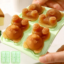 2 PCS Bear Ice Cube Molds Silicone Ice Trays with Lids, Cute for Freezer, Whiskey, Drinks