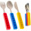 Set Of 3 Interlocking Block Kids Silverware,toddler Fork And Spoon Set 1