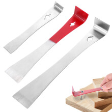3 Pcs Stainless Steel Pry Bar Set, 3 Sizes Mini Flat Pry Bar Multipurpose, Trim Puller Tools