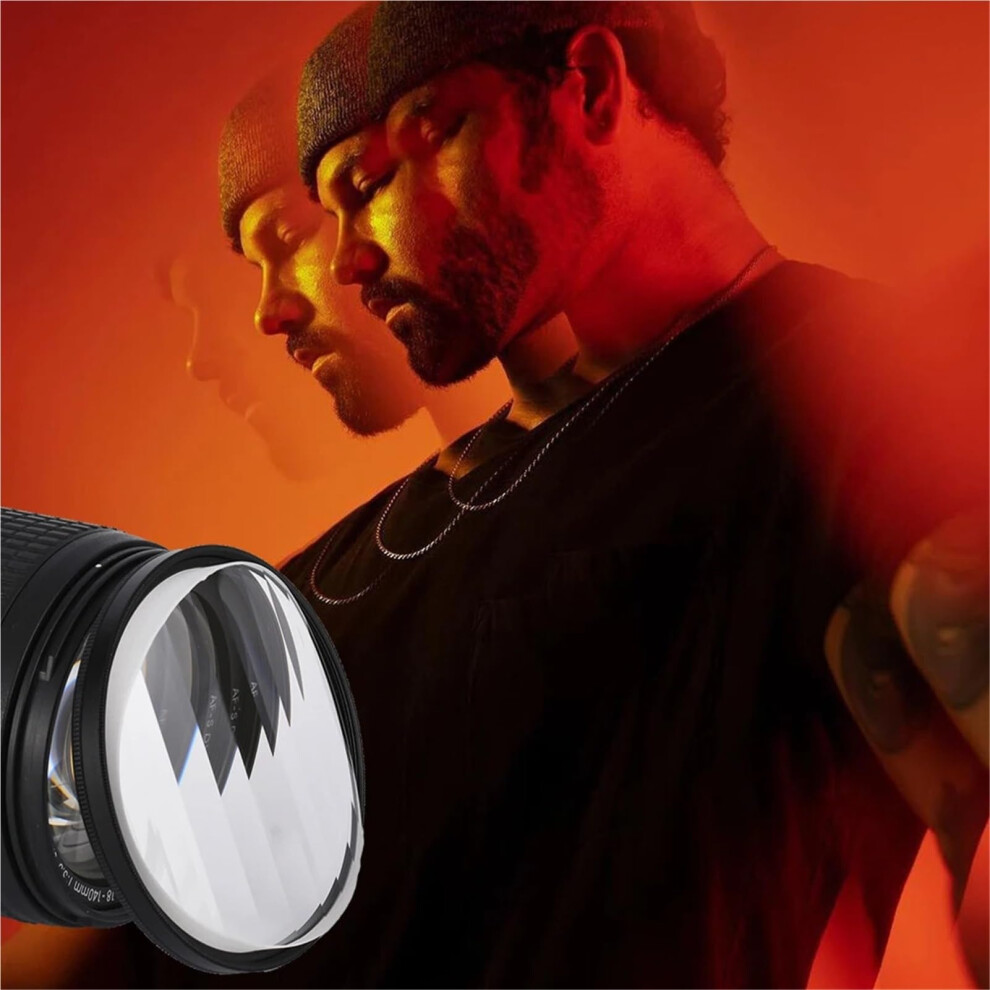 55/58/62/67/72/77/82Mm Kaleidoscope Camera Filter Special Effects Photography Accessories For Dslr Lens(With 62 Adapter Ring,Linear Prism) 820064774712