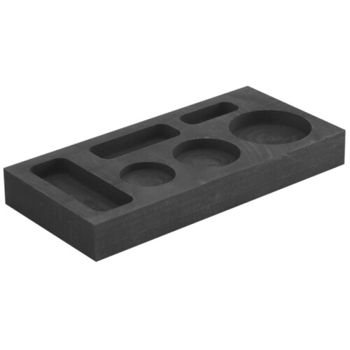 6-in-1 Graphite Mold Crucible Metal Refining Scrap Bar Mold Combo
