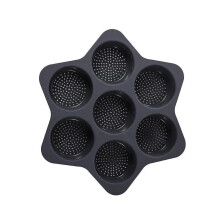 Silic Hamburr Bun Mold 7 Cavity Loaf Pan Non Stick Ba Pan Easy To Se Hold Silico