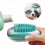 (Blue) Pet Bath Brush Grooming Tool Massage Pet Combs Brushes Bath Cleaning Tool 2