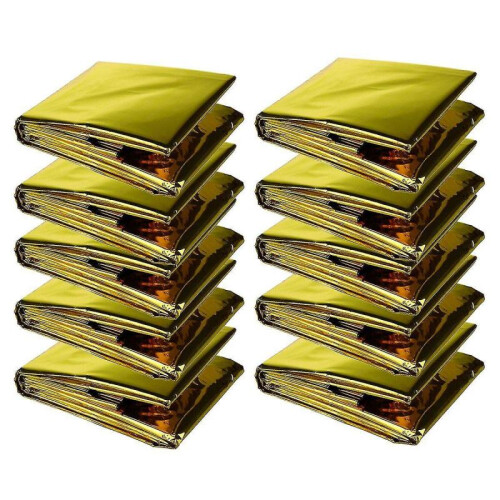 10pcs Outdoor Blanket Ain Foil Blanket 130x210cm