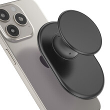Magnetic Phone Grip Holder for Mag, Expandable Collapsible with Kickstand, iPhone 16 15 14 13 12, Black