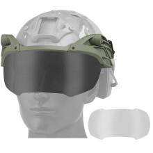 Outdoor Paintball Shooting Face Protection Gear Tactical Fast Helmet Wing Rail Side Rail Mount Helmet Goggles