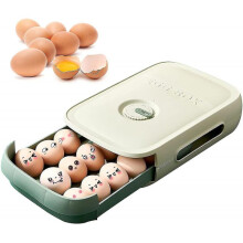 Plastic Drawer Type Eggs Storage Box Egg Tray Fridge Crisper Home Kitchen Accessories