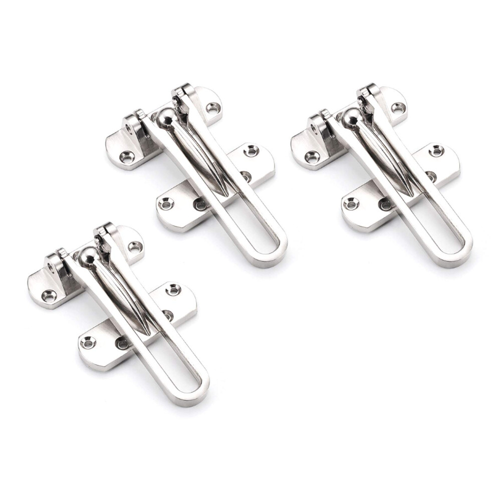 3Pcs Stainless Steel Antitheft Buckle Buckle Door Lock Safety Chain Door Buckle Door Chain Antilock Buckle Insurance Hotel Hotel Door Bolt 820064776112