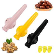 (Black) Nut Opener Cutter Gadgets Chestnut Clip Walnut Pliers Metal Nutcracker Sheller Kitchen Tools Stainless Steel