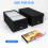 DVD Storage Box with Handles and Lid – DVD Case Holder with External Label Slots, 2PackBlack 2