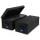 DVD Storage Box with Handles and Lid – DVD Case Holder with External Label Slots, 2PackBlack 1