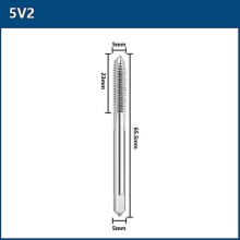 (5V2) Tyre Valve Thread Tap 5v1 5v2 8v1 8v2 10v1 Right Cutting Straight Fluted Taps Screw Thread Tap Hand Tools