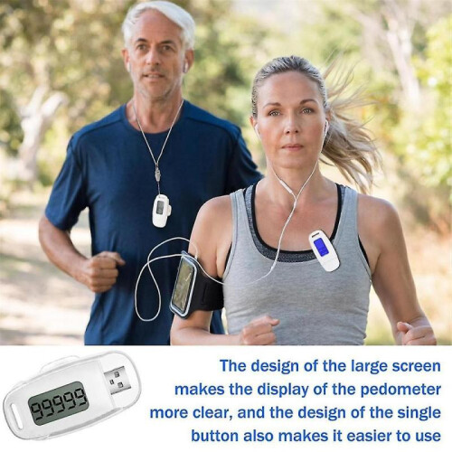 2pcs 3d Pedometer Step Counter for Walking Usb Rechargeable Step Tracker with Removable Clip And Lanyard 2
