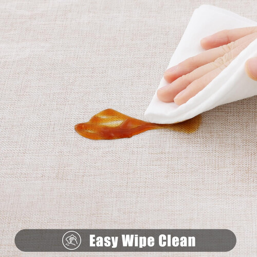 Clear Plastic Tablecloth 2 Pack  52x70 Inch, Wipeable Vinyl Tablecloths for Rectangle Table 2