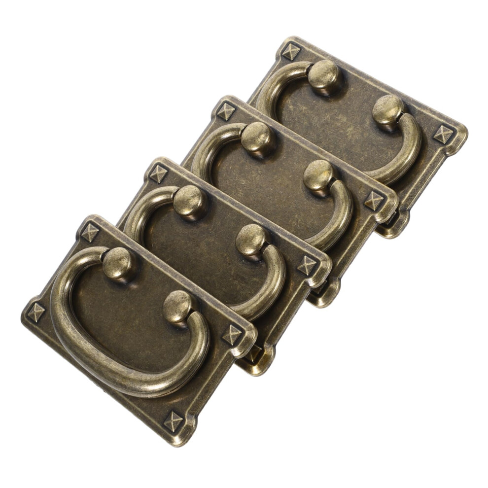 4pcs Furniture Hardware Home Decor Vintage Dresser Ring Drawer Brushed Gold Handles-image-OPC-PHXVK9J-NEW