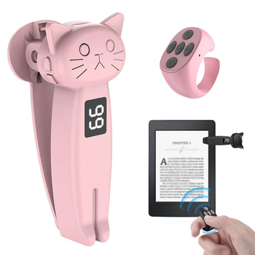 Wireless Bluetooth, Bluetooth Scrolling Ring, Phone Screen Clicker Page Turner (Pink) Pink
