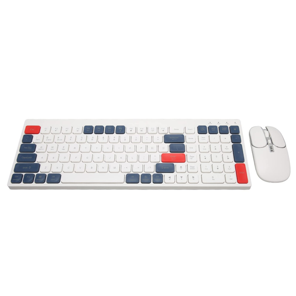 Wireless Keyboard And Mouse Combo Silent, 2.4Ghz Ultra Thin 104Keys Set, Cute Keyboard With Usb Receiver 820064777911