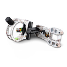 Compound Bow Sight with LED Light, CNC Machined 6061T6 Aluminum, Adjustable Windage Elevation, Ambidextrous Fiber Optic Sight for Archery Hunting