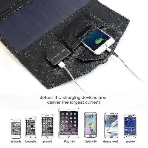 Solar Flexible Foldable Solar Panel 5v 21w Solar Ph Charr for Travel 2