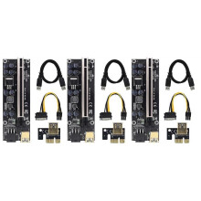3pcs 009s Plus Riser Card Ver009s Pcie Pci-e Pci Express X16 Gpu 6in Adapter Card 1x 16x Extender U