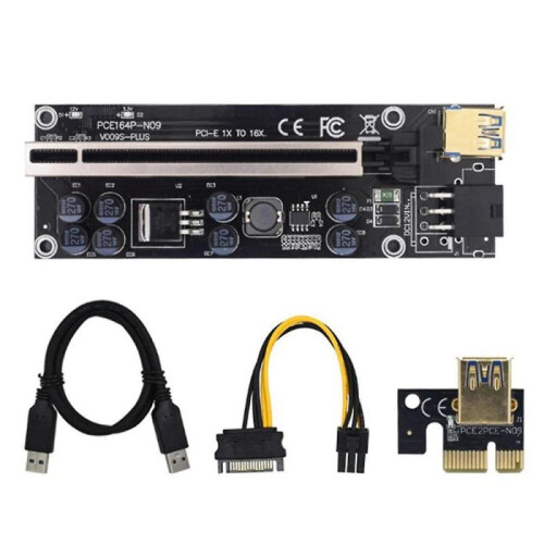 3pcs 009s Plus Riser Card Ver009s Pcie Pci-e Pci Express X16 Gpu 6in Adapter Card 1x 16x Extender U 2