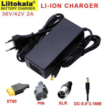 (EU plug, 36V 2A XT60) 36v 2a 10 Strings 42v E Bike Modification/electric/scooter Batteries Charger Polymer Lithium Battery Charger