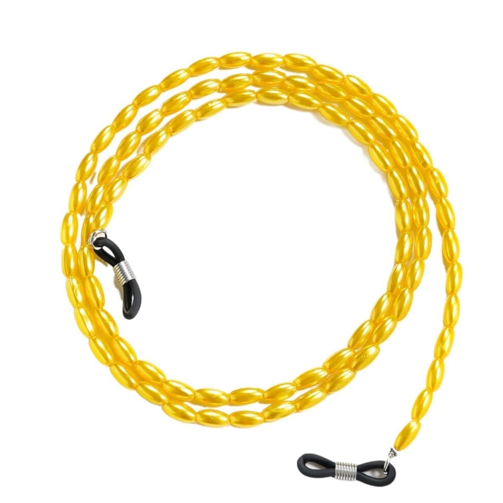 Yellow Cha Glasses Lanyard For Women Retro Beaded Face Mask Lanyard Elegant Eyewear Retainer (Color : Size : 1)