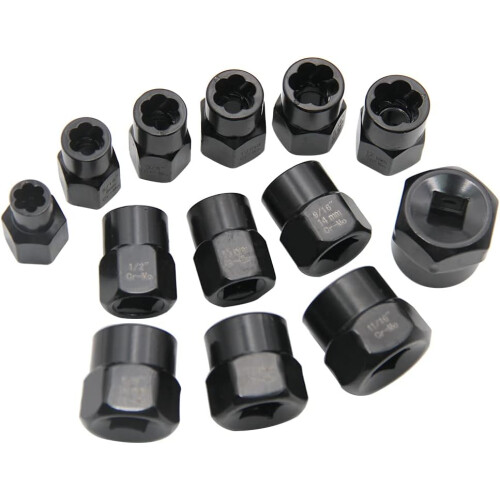 13PCS Impact Bolt  Nut r Set Bolt Extractor Removal Tool Set with Storage Box 2