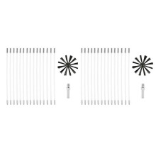 17pcs Chimney Brush Household Industrial Dryer Fireplace Clean Kit