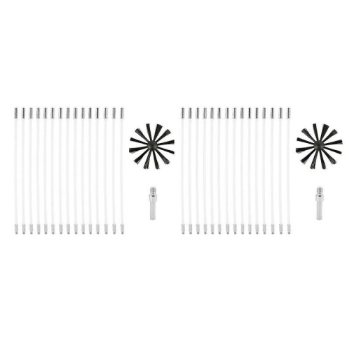 17pcs Chimney Brush Household Industrial Dryer Fireplace Clean Kit