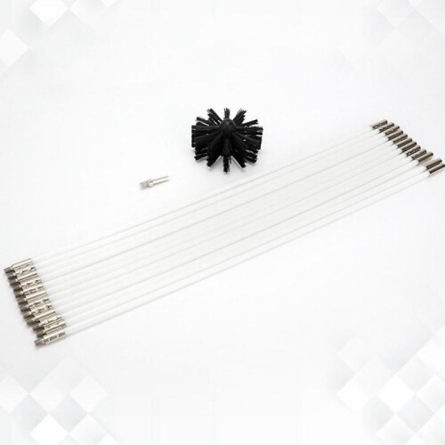 17pcs Chimney Brush Household Industrial Dryer Fireplace Clean Kit 2