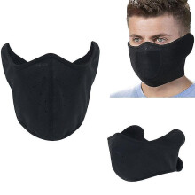 Mens Womens Half Face Mask Mouth Cover Fleece Ski Black Ear Warmer Outdoor Lot