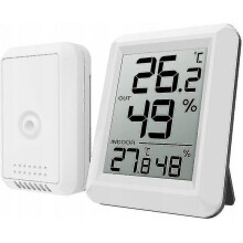 Wireless Indoor And Outdoor Thermohygrometer High Accuracy Household Multifunctional Thermohygrometer with White Sensor