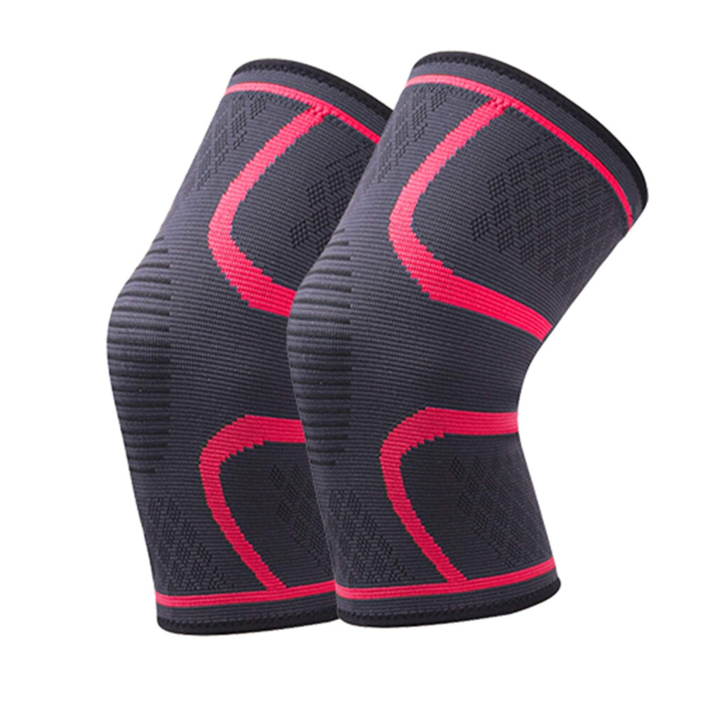 Elbow 1Pair Knee Pads Breathable Nylon Elastic Sports Knee Support Brace Running Fitness 940534682016