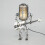 (White) Vintage Microphone Robot Lamp Night Light Bedroom Bar Desktop Decoration 2