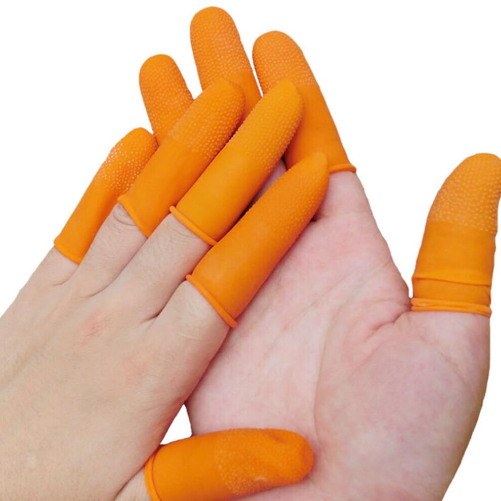 300G Disposable Latex Finger Cots Anti-Static Powder Free Rubber Fingertips Finger Protector Gloves Protective Finger Cots Size M 940534682245